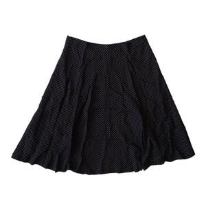 Vintage Jones New York Black & White Polka Dot Print Timeless Retro Flowy Skirt